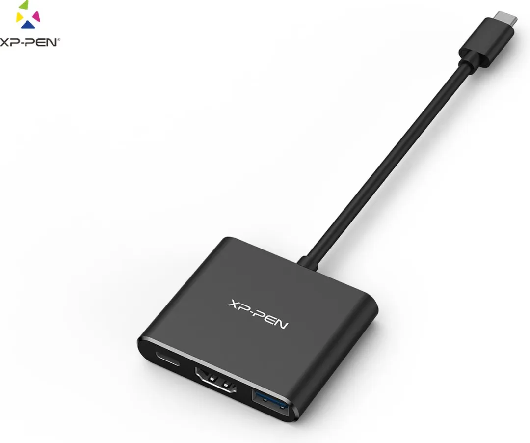 XPPen ACW01 USB-C Hub - 3x USB 3.0, HDMI 4K & PD - Zwart