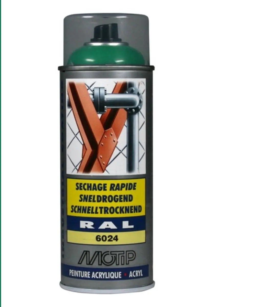 Motip industrial acryllak hoogglans RAL 6024 verkeersgroen