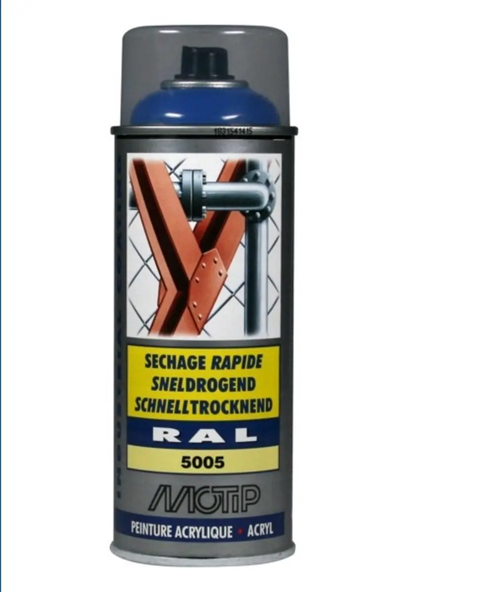Motip industrial acryllak hoogglans RAL 5005 signaal blauw