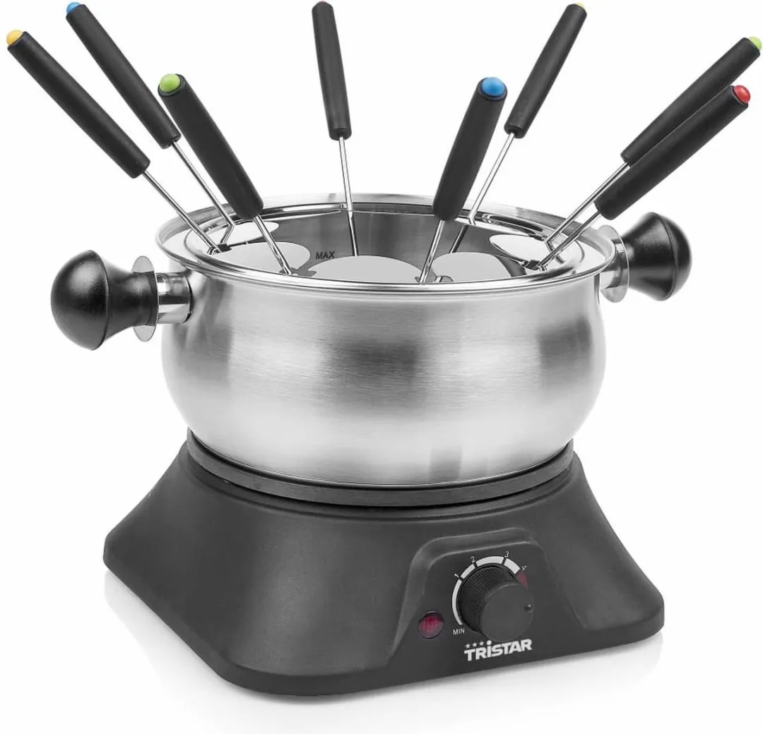 Tristar FO-1109 Elektrisch Fondueset 1400W - 1,3L - 8 Personen - RVS