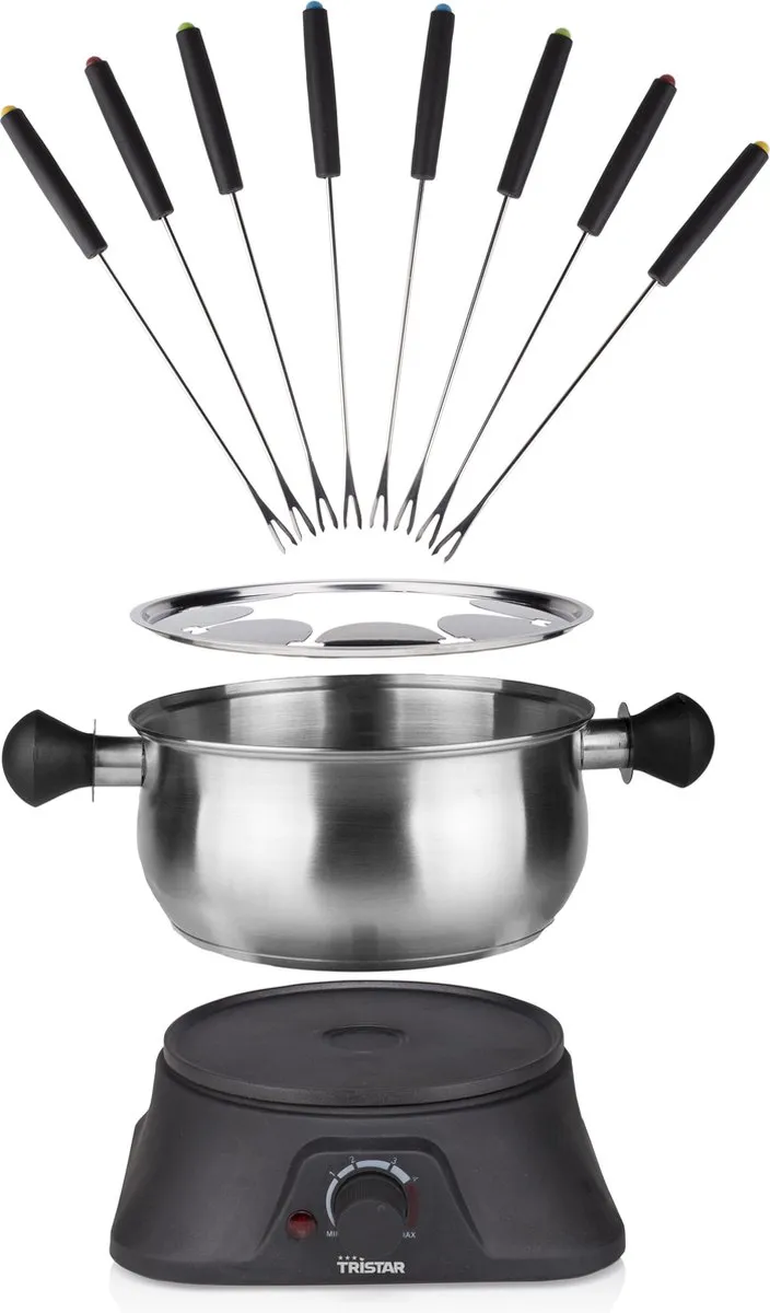 Tristar FO-1109 Elektrisch Fondueset 1400W - 1,3L - 8 Personen - RVS - afbeelding 6 van 6