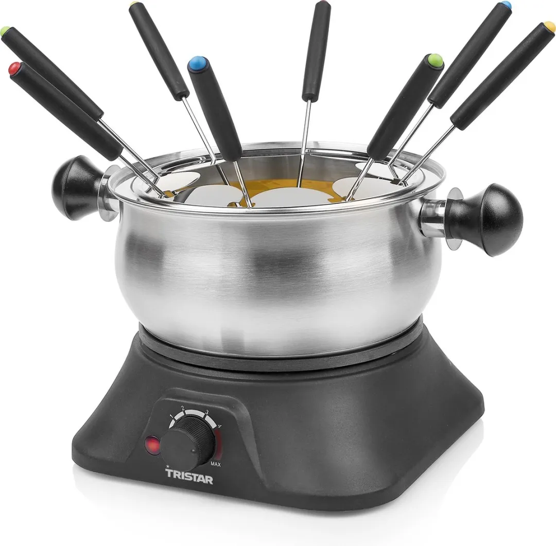 Tristar FO-1109 Elektrisch Fondueset 1400W - 1,3L - 8 Personen - RVS