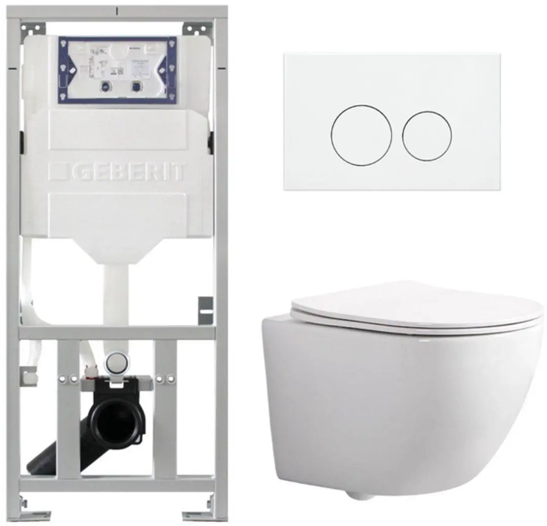 QeramiQ Dely Swirl Compact Toiletset