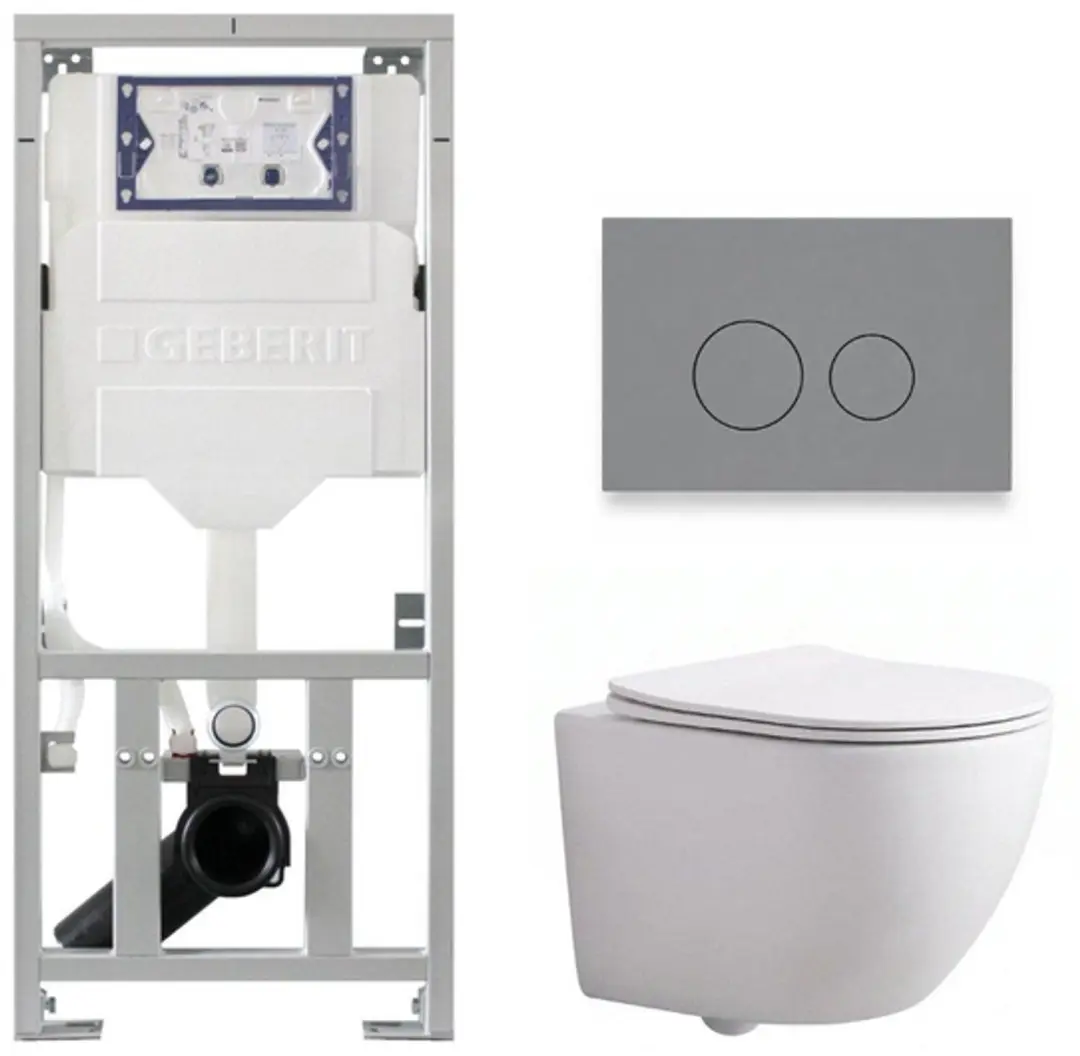 QeramiQ Dely Swirl Compact Toiletset