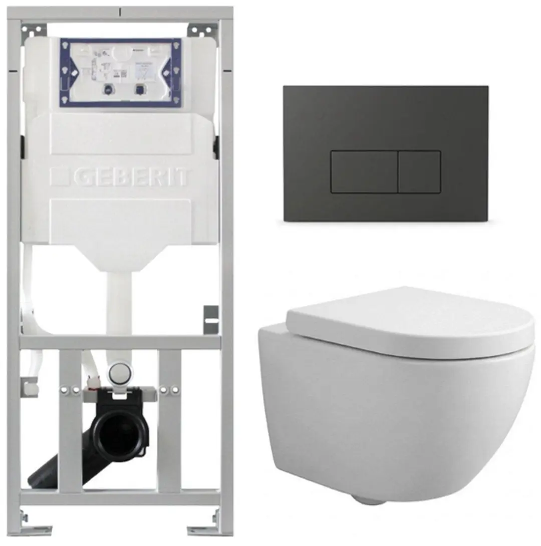 QeramiQ Dely Swirl Compact Toiletset