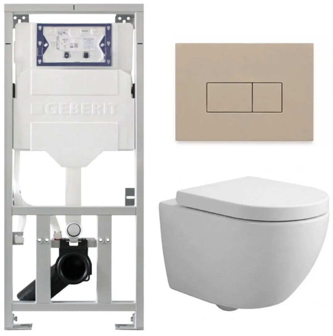 QeramiQ Dely Swirl Compact Toiletset