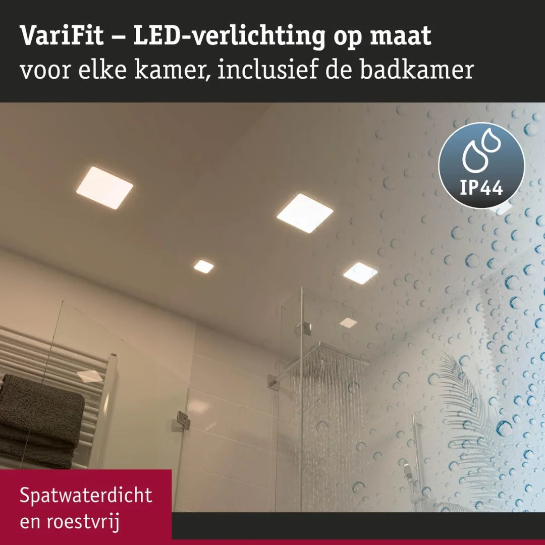 Paulmann VariFit Veluna LED-inbouwpaneel 4,5W 400lm 4000K - 75x75mm - Satijn