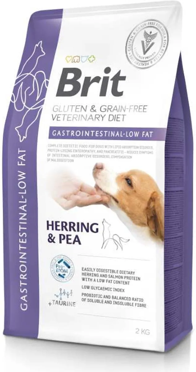 Brit Veterinary Diet Gastrointestinal Low Fat Hond 2kg