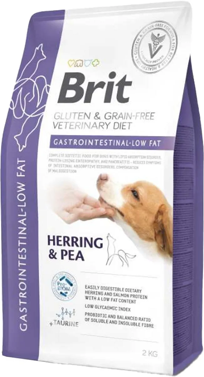 Brit Veterinary Diet Gastrointestinal Low Fat Hond 2kg