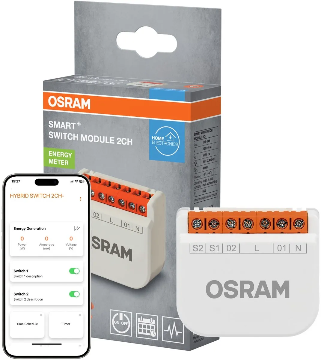 Osram Smart+ Module WIFI Switch 2CH - Wit