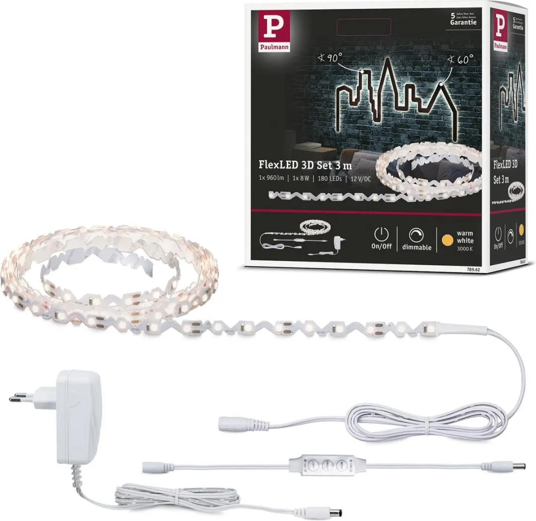 Paulmann FlexLED LED Strip 3D 3m - 8W 320lm/m 60 LEDs/m