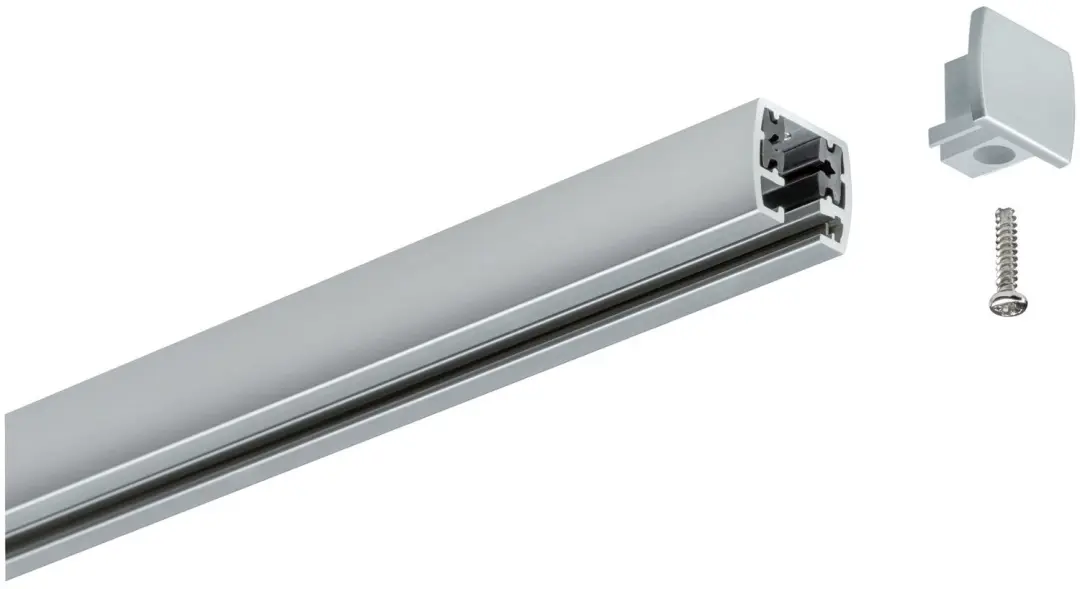 Paulmann URail Eindstuk 95496 - Chroom Mat, 2 Stuks - afbeelding 2 van 2