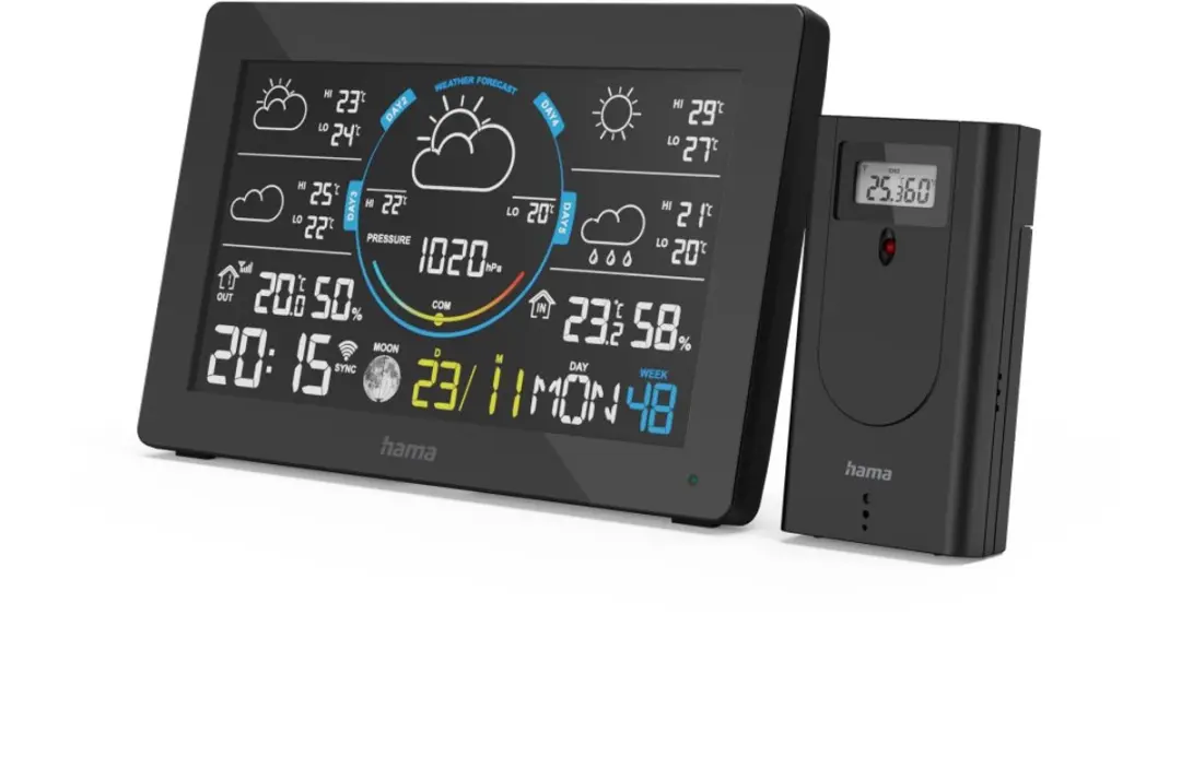 Hama Hawaii Weerstation met wifi - Buitensensor - Zwart - afbeelding 6 van 6