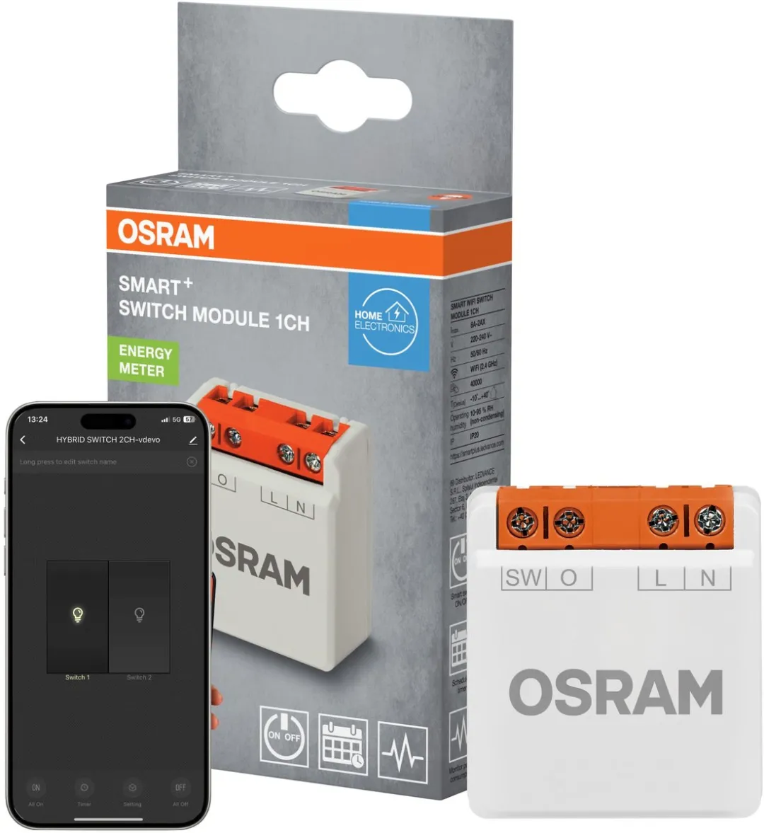 Osram Smart+ Module WIFI Switch 1Kanaals - Wit