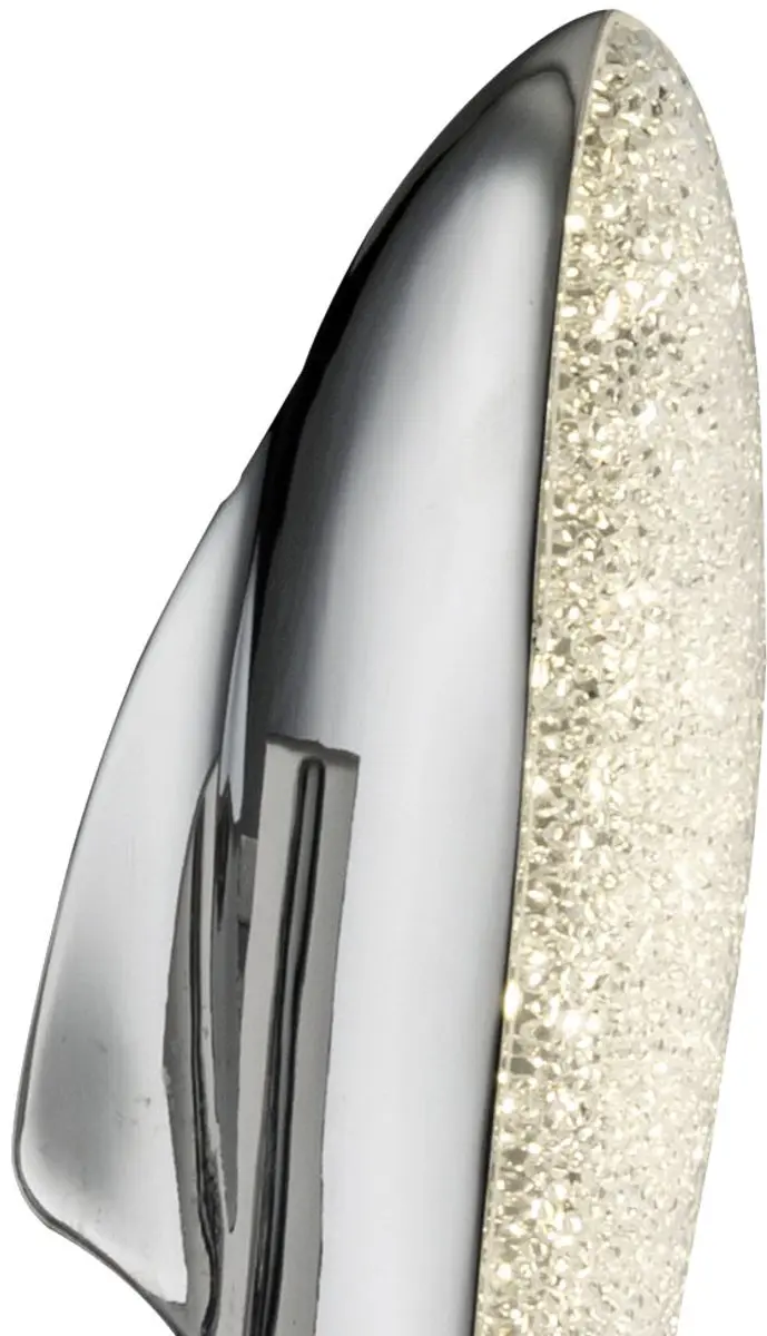 LED kristallen wandlamp, walvis design, chroom, H 23,5 cm PRESTON