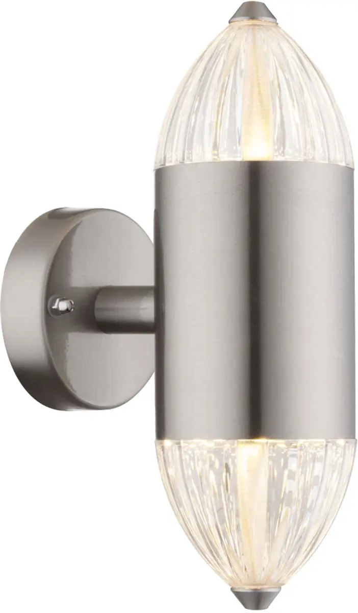 Buiten wandlamp zilver LED tuinlamp gevelverlichting Up Down voordeurlamp, 11W 7