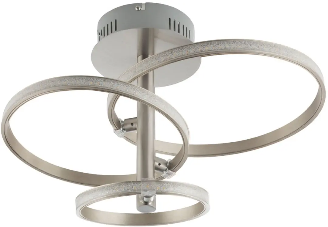 LED plafondlamp kristal ring spotlight slaapkamer gastenkamer licht zilver Globo