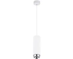 Design hanglamp gips wit woonkamer verlichting plafondspot hanglamp chroom ring
