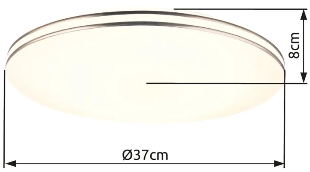 Globo Pierre Plafondlamp Ø37cm - 24W - Wit - afbeelding 6 van 6