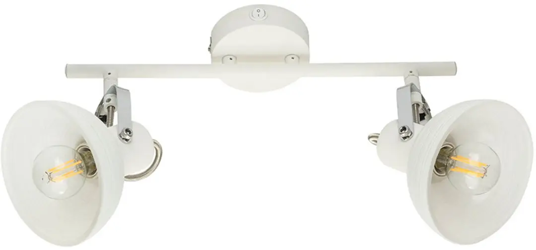 Plafondlamp zwenkbaar plafondspot glas wit plafondlamp chroom modern, met schake
