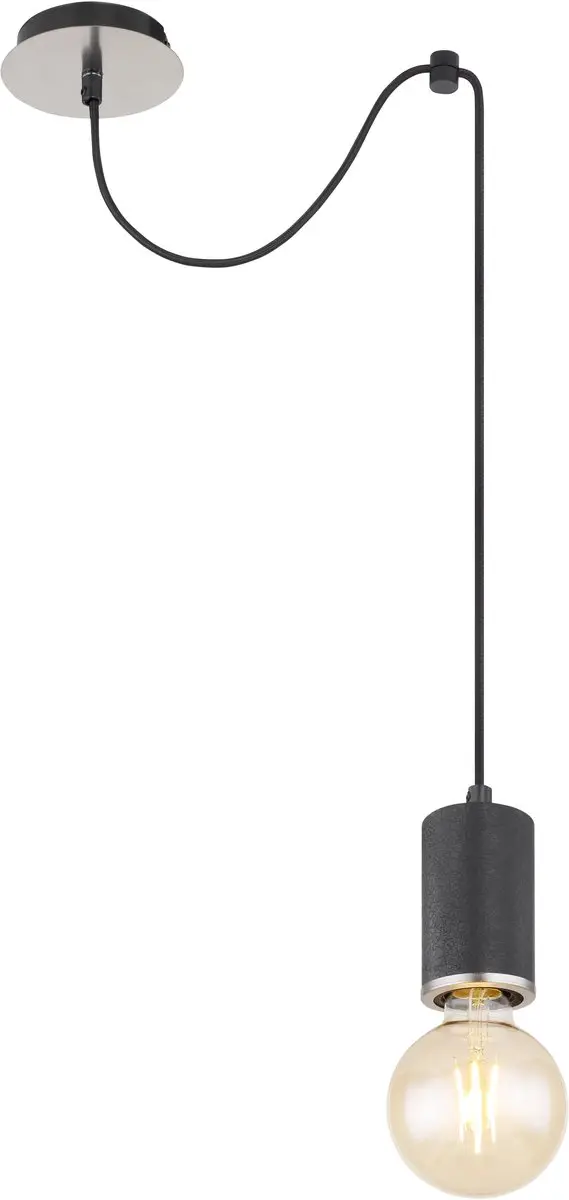Globo Joseba Hanglamp 54032-1HB - E27 - Zwart - afbeelding 4 van 4