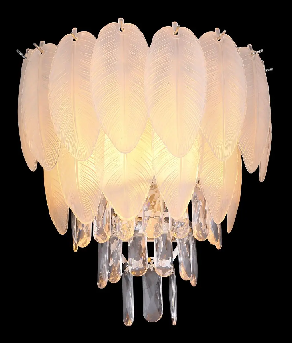 Wandlamp - chroom - DALTON - glas - bedlampje - E14 - 15886W - Globo - afbeelding 5 van 6