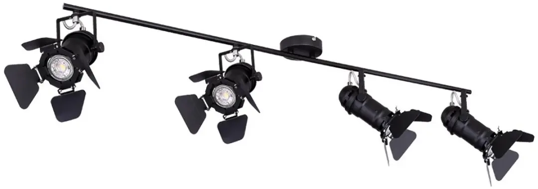Plafondlampen Plafondlamp Plafondspot Eetkamerspot met verstelbare filmspots, zw