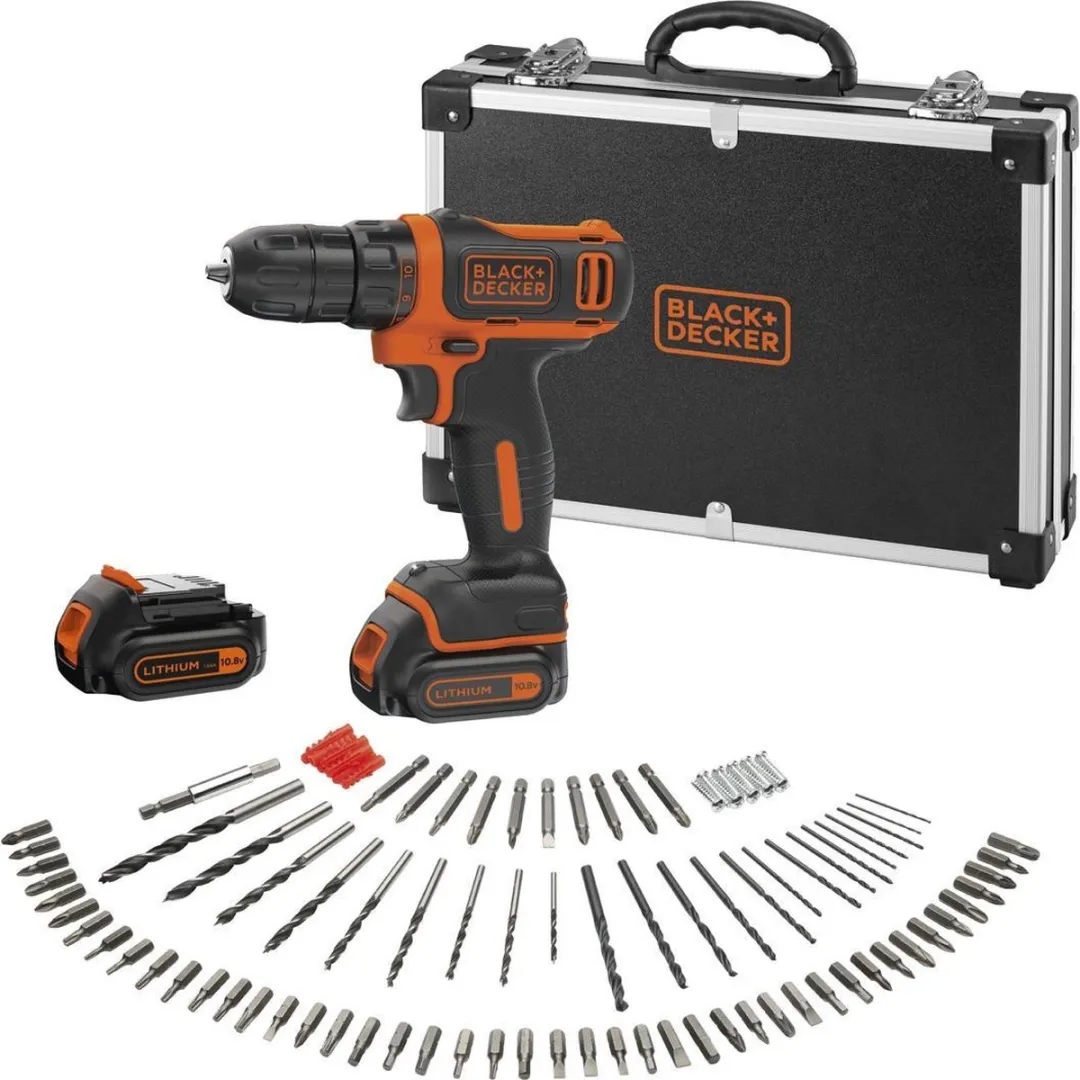 BLACK+DECKER BDCDD12BAFC-QW Schroef-/boormachine - 2x 1,5Ah accu's - 100 accessoires - afbeelding 6 van 6