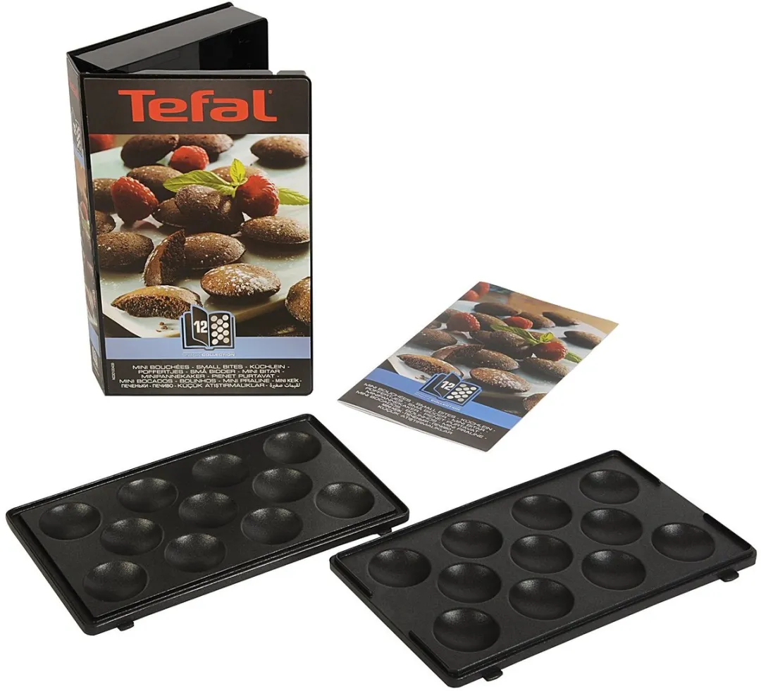Tefal XA8012 Poffertjesmaker - 2 Platen - 11 Wafels - Zwart