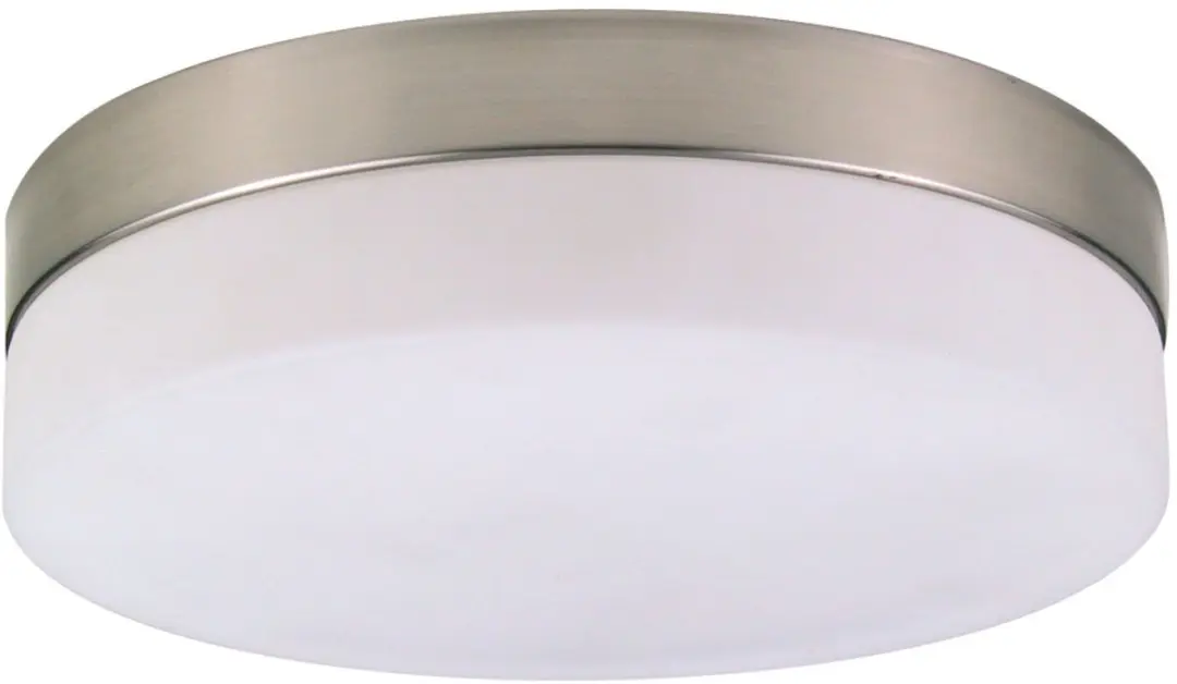 Plafondlamp Ganglamp 2-lichts glazen keukenlamp opaal, metaal mat nikkel, 2x E27