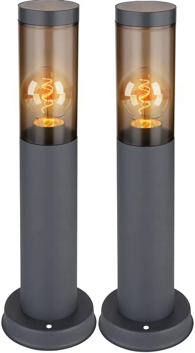Padlamp meerpaallamp buitenvoet tuinlampen antraciet, balkon vloerlamp, roestvri