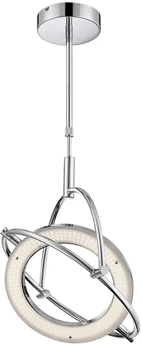 LED hanglamp pendel eettafel lamp design lamp chroom woonkamer lamp, ring beweeg