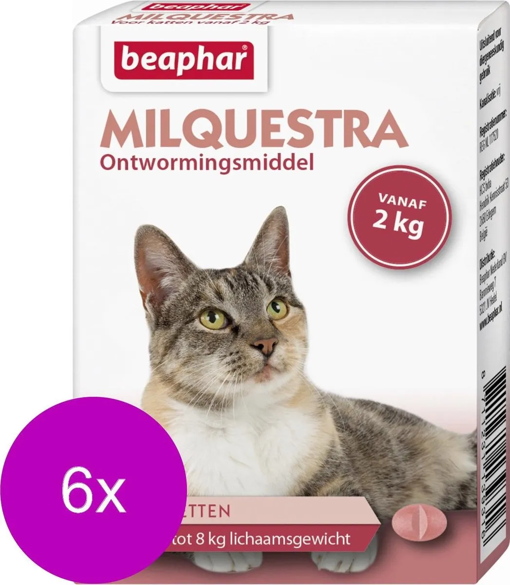 Beaphar Milquestra Kat Ontwormtabletten 24 Stuks