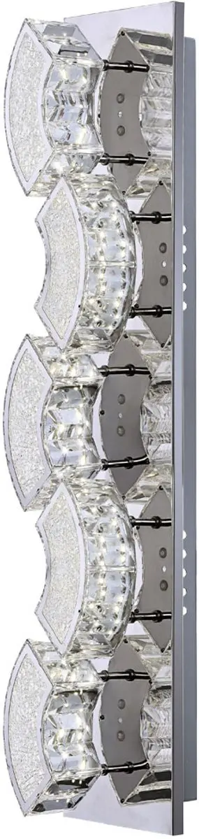 Kristallen wandlamp LED kristallen licht wandlamp modern design, gebogen chroom,