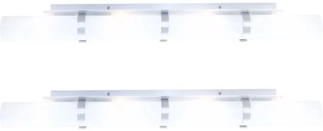 Wandlamp wandlamp woonkamerlamp ganglamp badkamerlamp, metaal chroom glas wit, 4