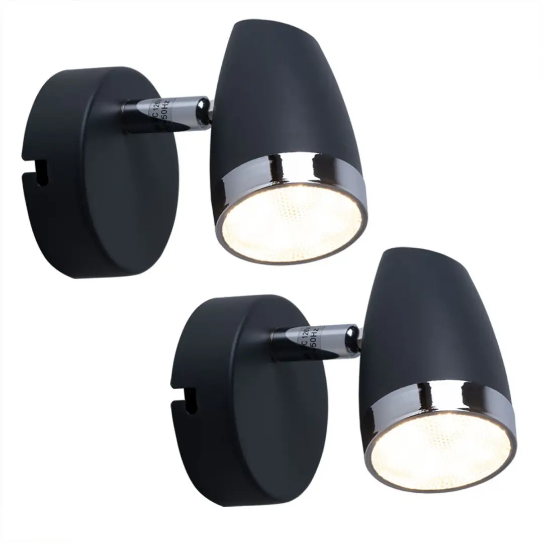 Wandspot verplaatsbare LED slaapkamerlamp antraciet wandlamp woonkamerlamp leesl