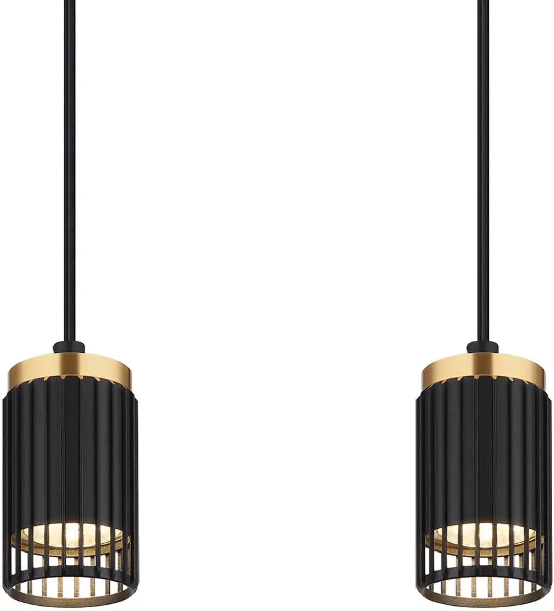 Globo Korben 57906-4H Hanglamp - 4x GU10 - Zwart - afbeelding 5 van 5
