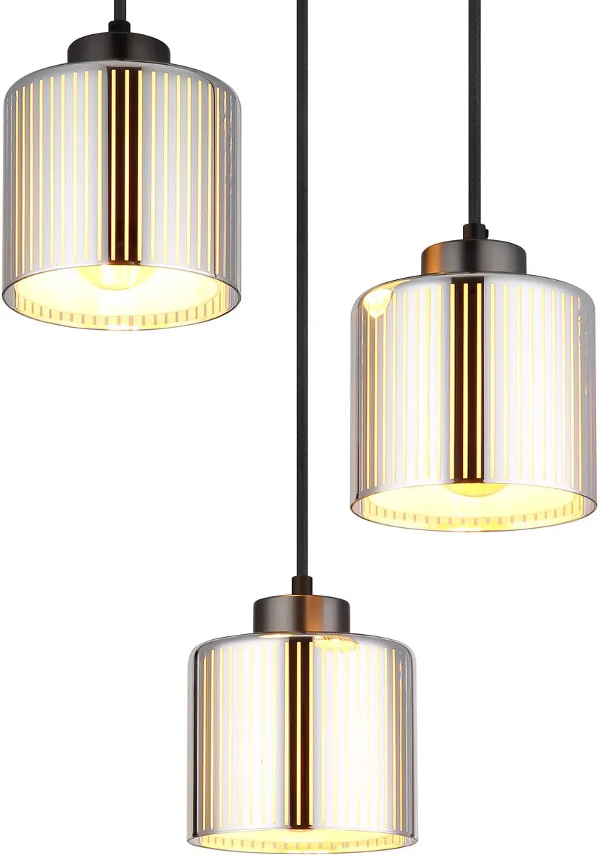 Globo Felicia hanglamp gunmetal 3-lichts - 16056-3HR - afbeelding 2 van 5