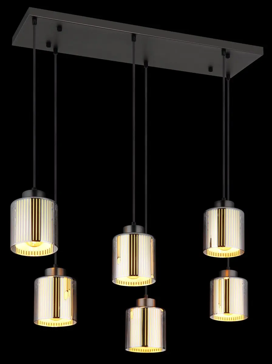 Globo Felicia Hanglamp 16056-6H - 6-lichts - Gunmetal - afbeelding 4 van 6