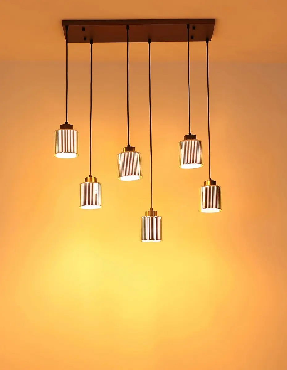 Globo Felicia Hanglamp 16056-6H - 6-lichts - Gunmetal - afbeelding 5 van 6