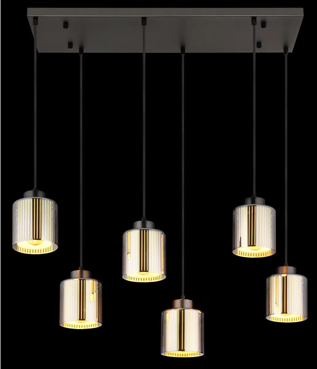 Globo Felicia Hanglamp 16056-6H - 6-lichts - Gunmetal - afbeelding 3 van 6