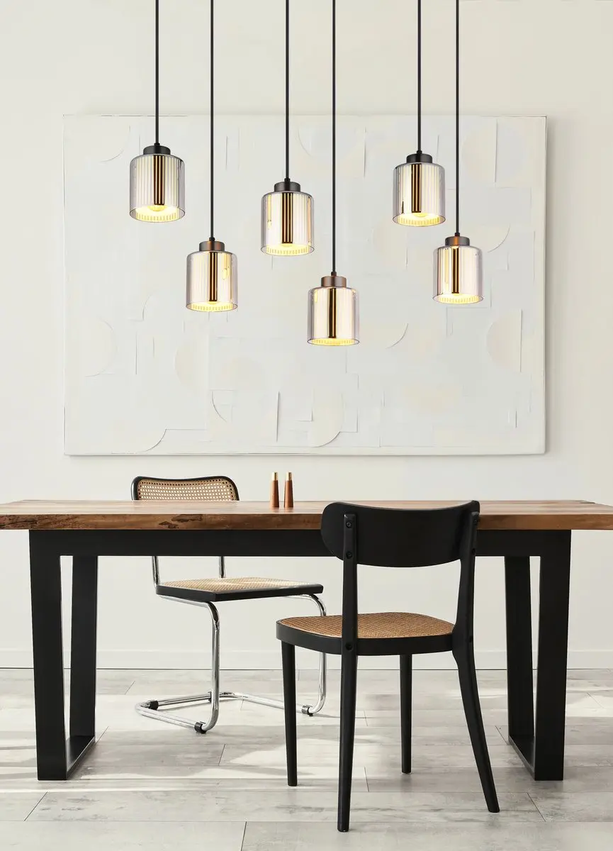 Globo Felicia Hanglamp 16056-6H - 6-lichts - Gunmetal - afbeelding 6 van 6