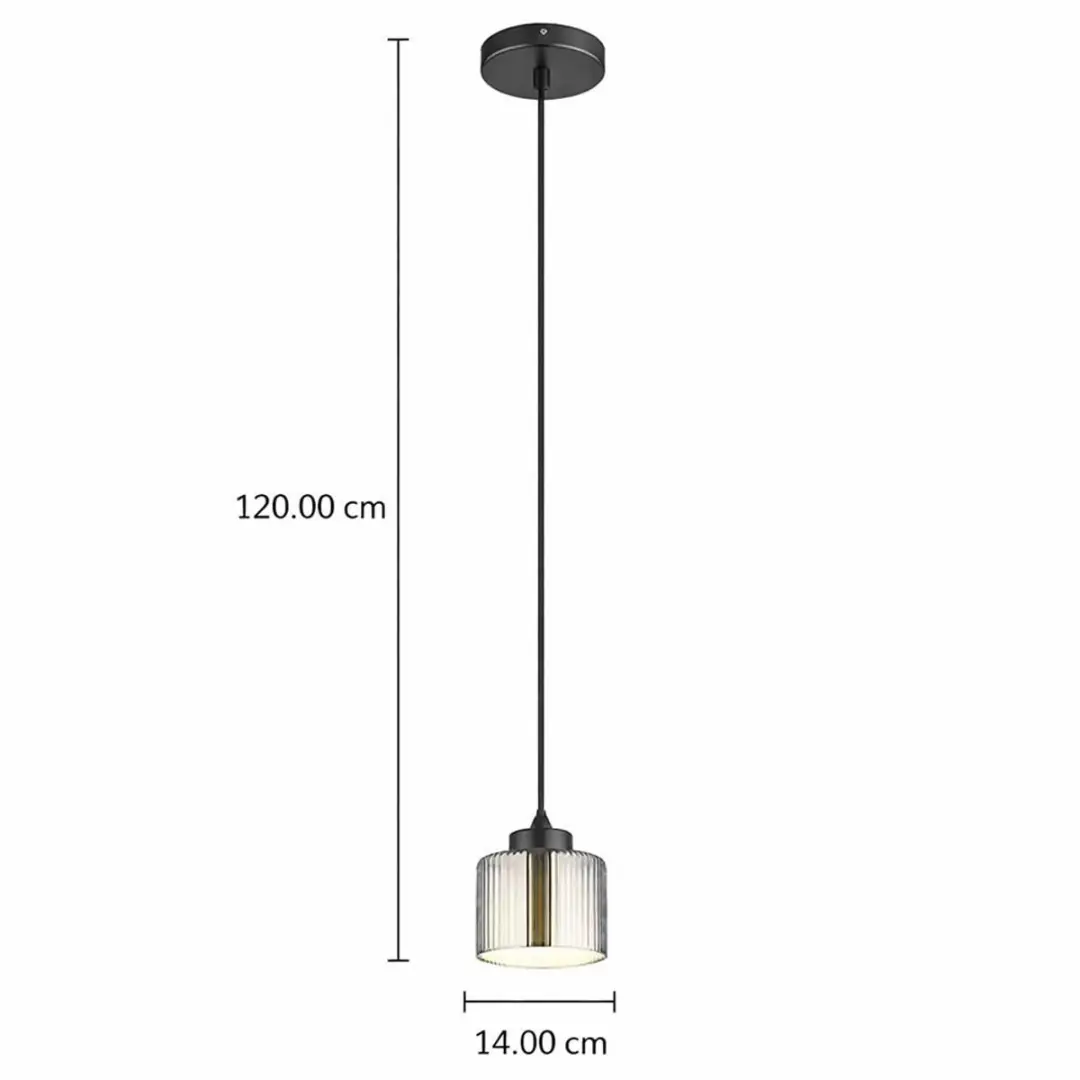 Globo Felicia Hanglamp 16056H - E27 60W - Gunmetal - afbeelding 6 van 6