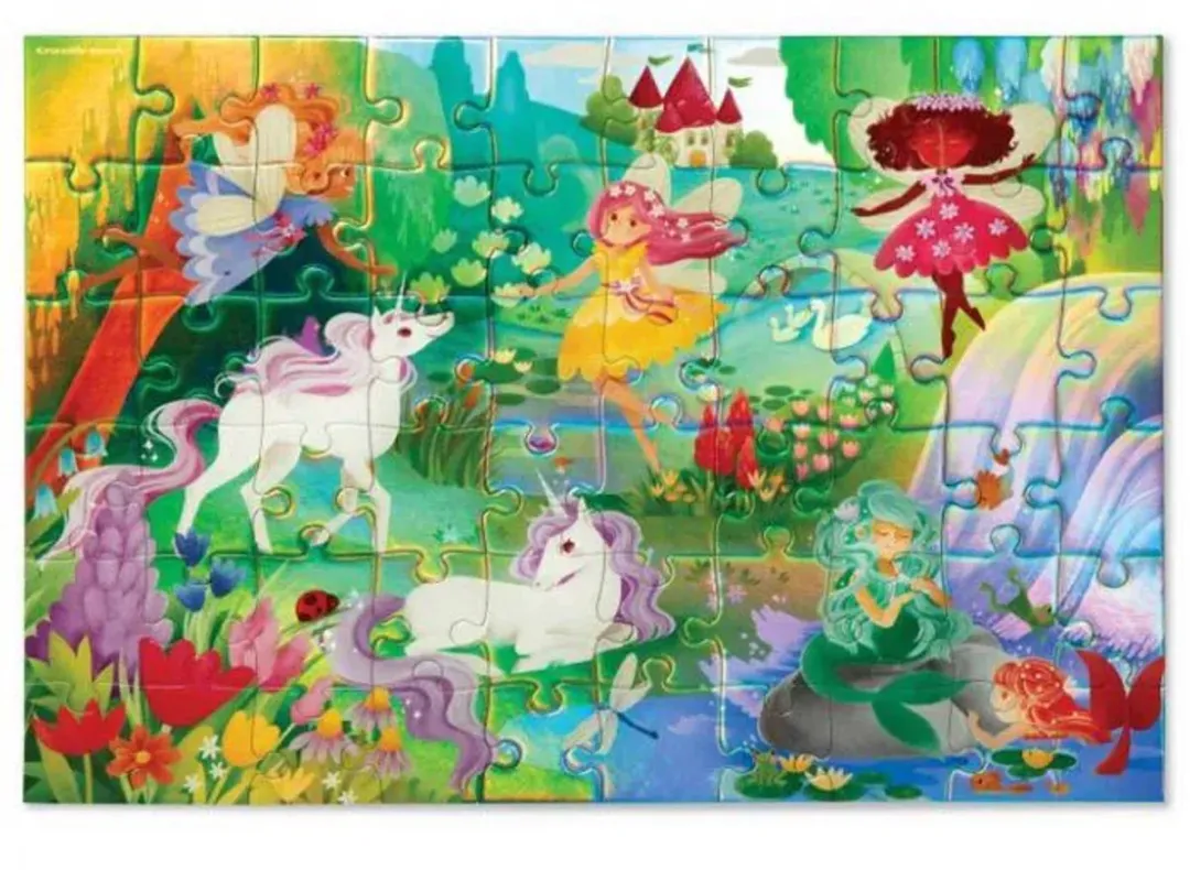 Crocodile Creek Holografische Puzzel Magische Vrienden 60-delig - Multicolor