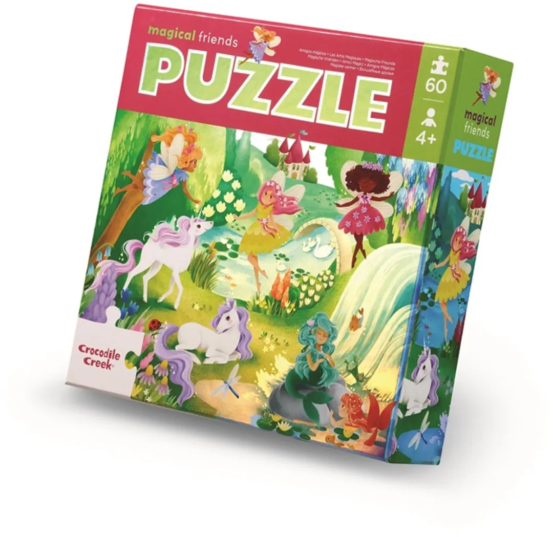 Crocodile Creek Holografische Puzzel Magische Vrienden 60-delig - Multicolor