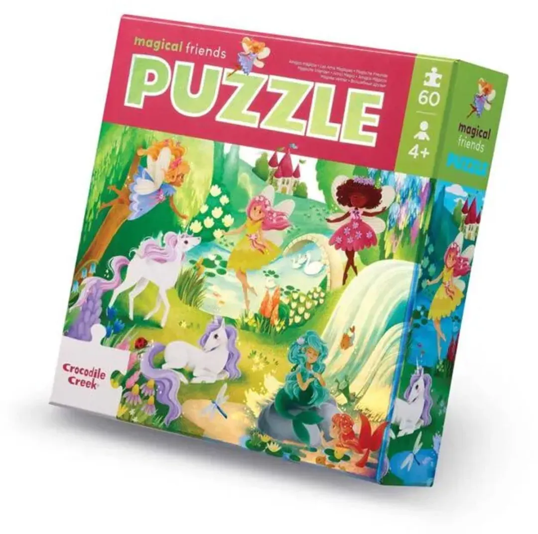 Crocodile Creek Holografische Puzzel Magische Vrienden 60-delig - Multicolor