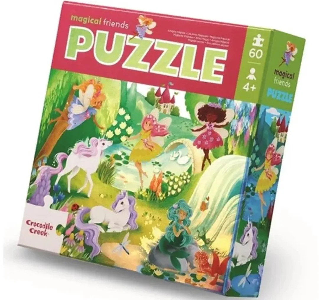 Crocodile Creek Holografische Puzzel Magische Vrienden 60-delig - Multicolor