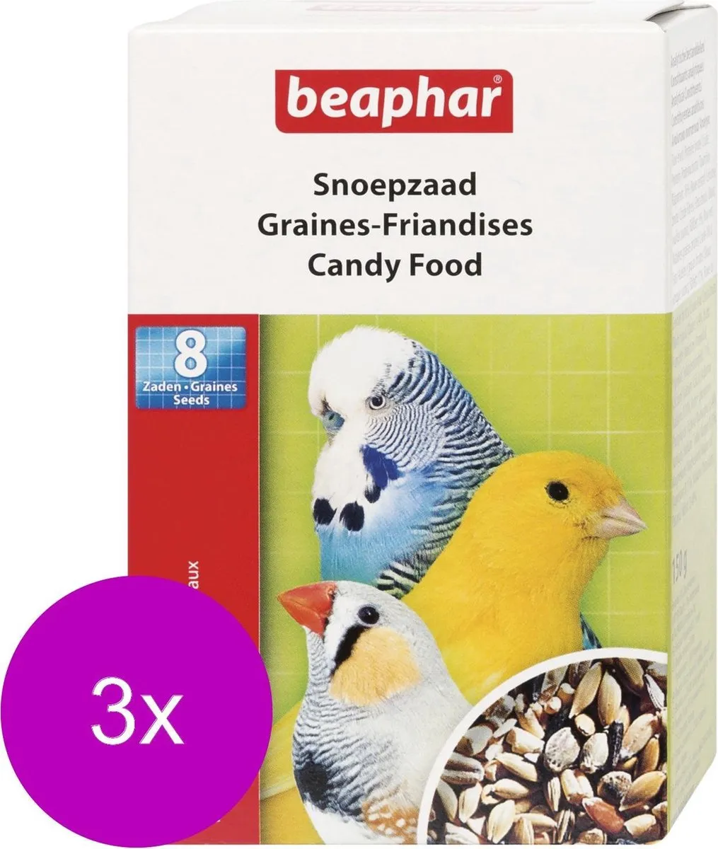 Beaphar Snoepzaad 450g - 3 Stuks