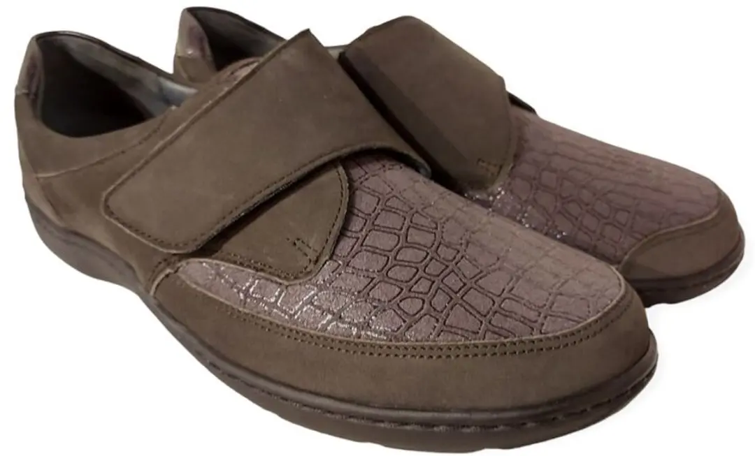 Waldlaufer Klittenbandschoen 496H31 321 052 Grijs Stretch