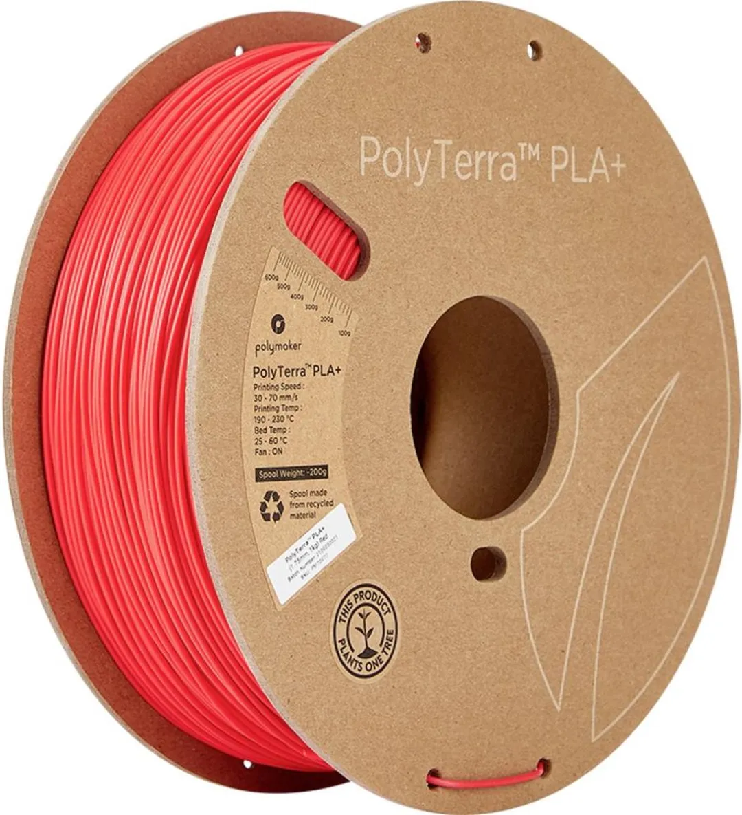Polymaker PM70977 PLA+ Filament 1.75mm 1000g Rood